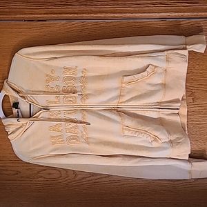 Harley Davidson Woman's Zip-Up Hoodie Sweatshirt Size Large Lightweight Biker